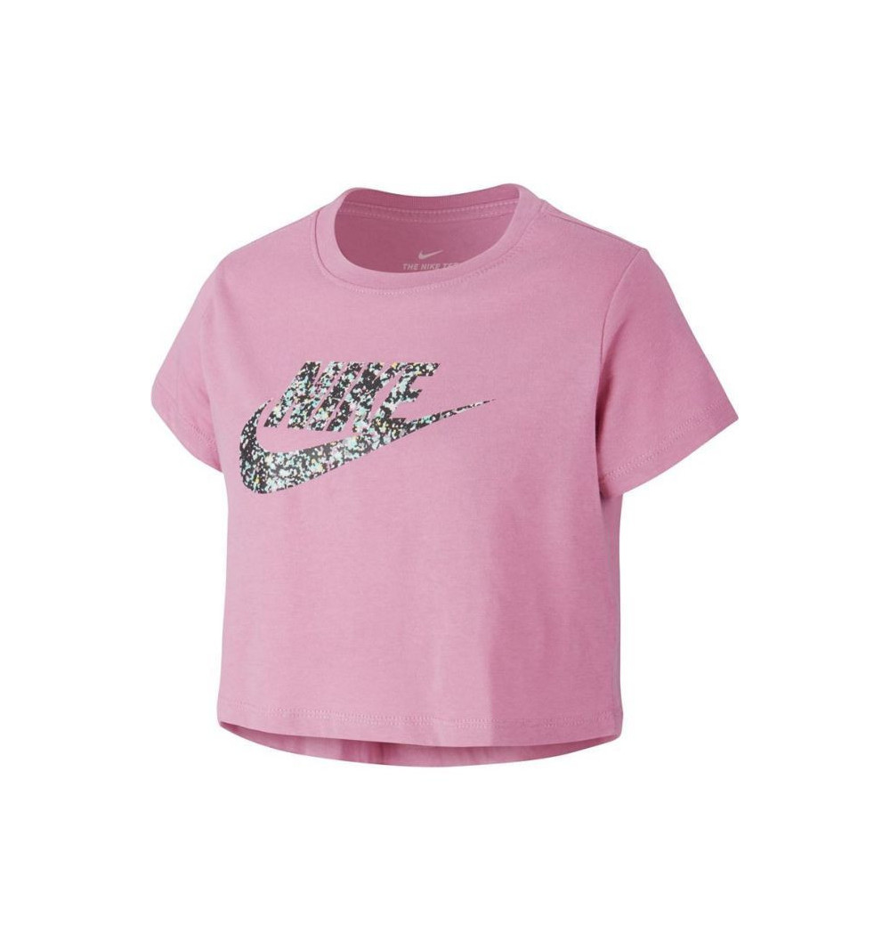 Camiseta Nike Crop Futura Rosa