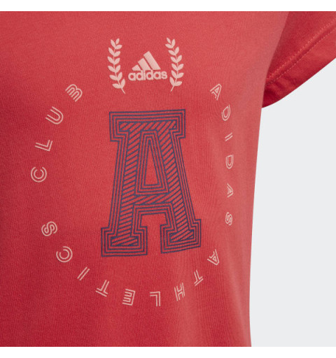 Camiseta Adidas Niña Athletics Club Graphics Rosa