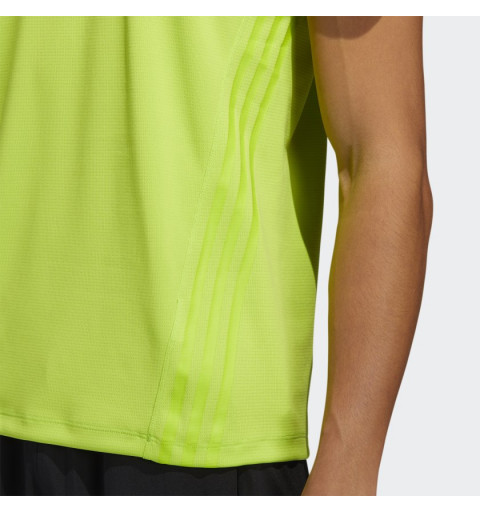 Camiseta Adidas Aero 3S Verde Fluor