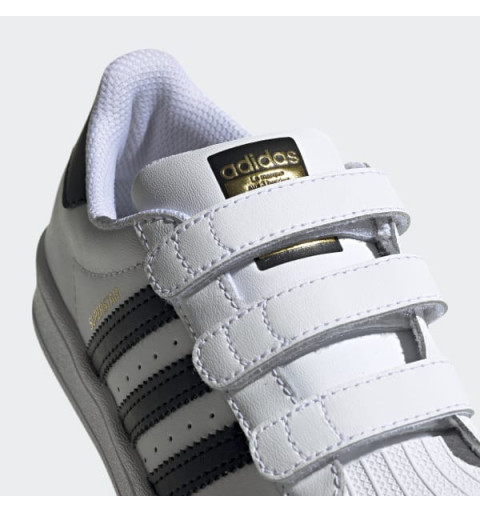 Adidas SuperStar Velcro Blanca-Negra