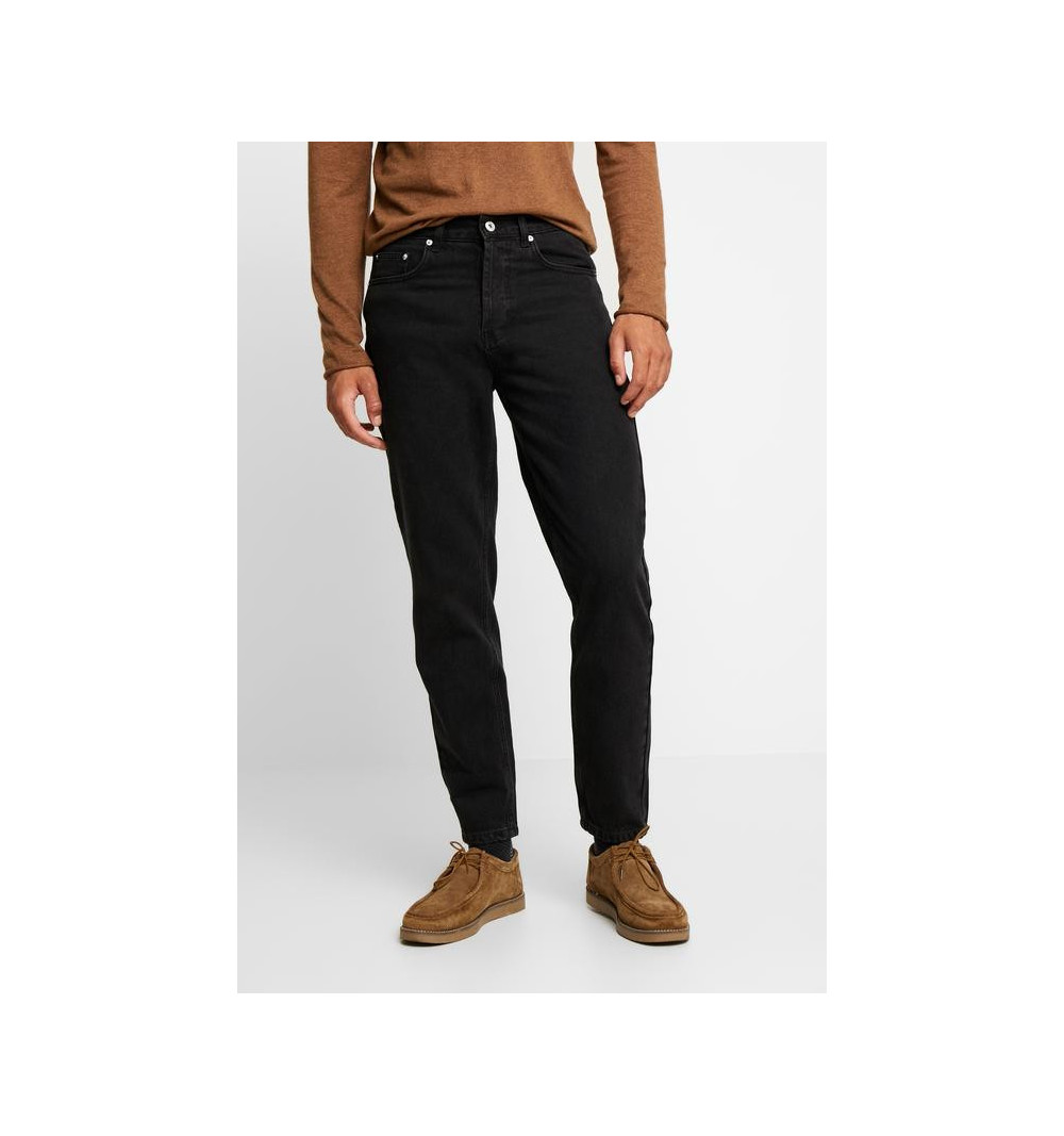 Pantalón Solid Jeans Tapered-Dad Fit Negro