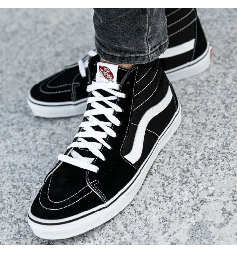 Vans Sk8-Hi High Black / White Sneaker Men VN000D5IB8C1