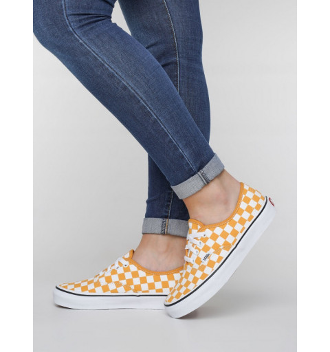Sneaker Vans Femme Checkerboard Authentic Jaune VN0A348A3XV