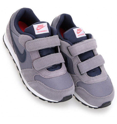 Nike Md Runner 2 Boys Running Shoes Gray Blue 807317 012