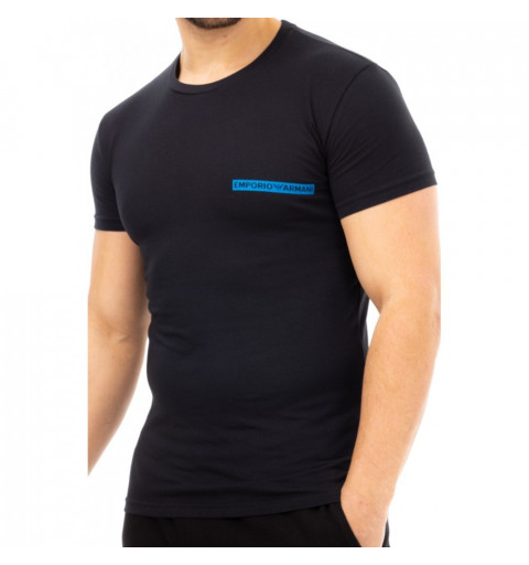 Camiseta Giorgio Armani Manga Corta Algodón Negra