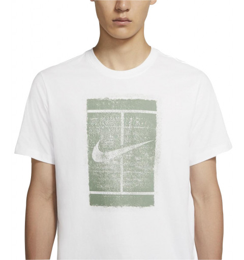 Inmundicia Superar lección Camiseta Nike Hombre Court Blanca DD2228 101