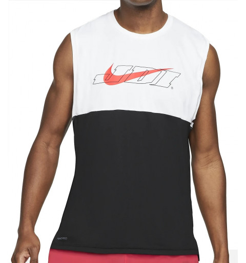 lámpara Cortar Empresa Camiseta Nike Hombre Asas Pro Dri-Fit Blanca CZ2259 010