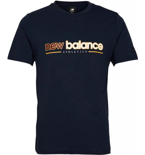 Maglietta New Balance Athletics MT13500 NGO Blu Uomo