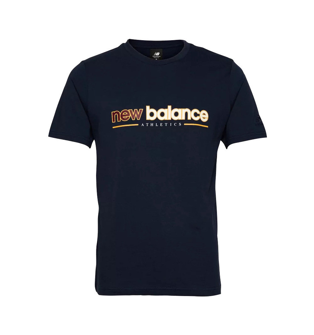 Maglietta New Balance Athletics MT13500 NGO Blu Uomo