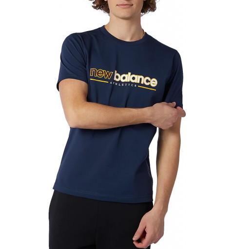 New Balance Athletics MT13500 NGO T-Shirt Homme Bleu