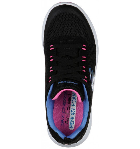 Skechers Fille Dynamic Tread Sneaker Imperméable Noir Rose 302425L