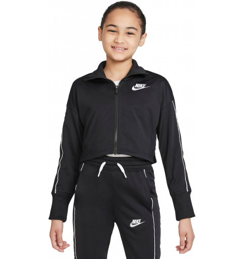 Fato de treino Nike Girl Sportswear preto de cintura alta DD6302 010