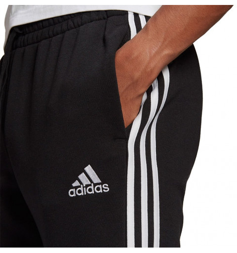 Hose Adidas Herren 3 Stripes Essentials Cotton Schwarz GK8821