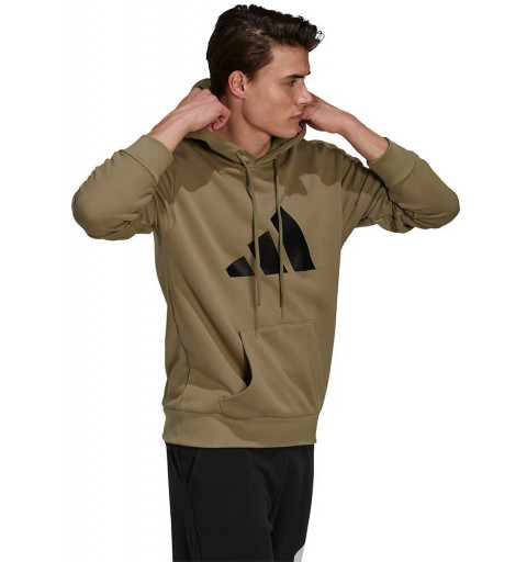 Adidas Men's Future 3 Stripes Hoodie Green