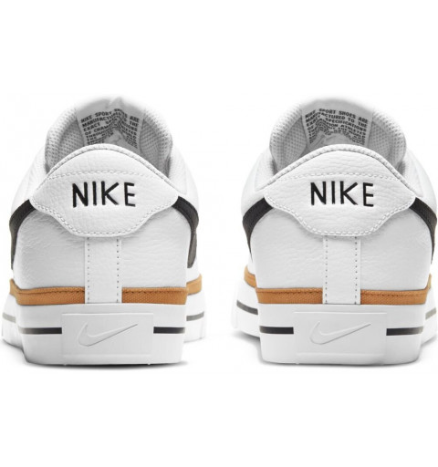 Nike Court Legacy Lederschuh in Weiß mit Schwarz DA5380 102