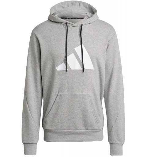 Adidas Men's FI 3 Bands Hooded Sweatshirt Gray H39802