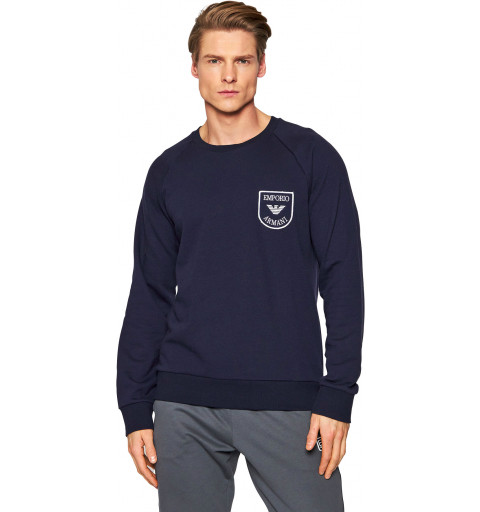 Emporio Armani Regular Fit Sweatshirt Navy Blue 111062 2R571