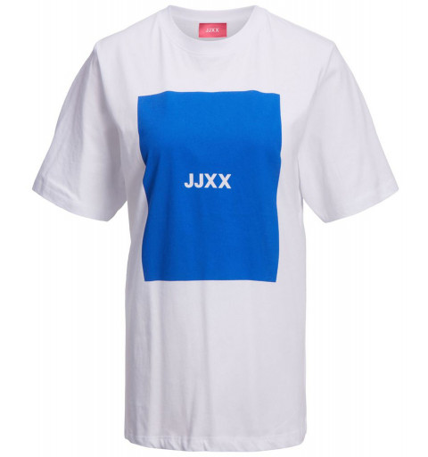 JJXX Damen Amber Relaxed Every Square T-Shirt Blau 12204837