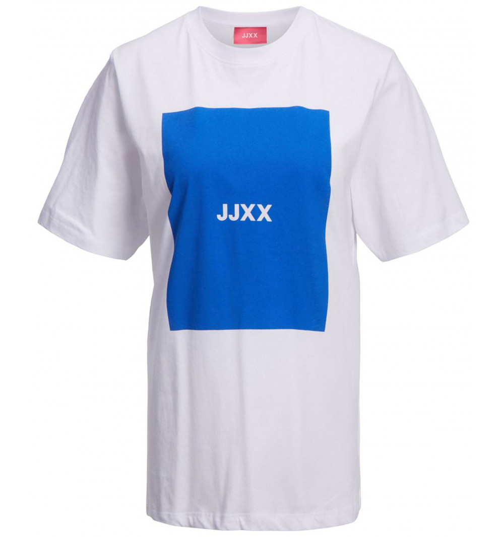 JJXX Damen Amber Relaxed Every Square T-Shirt Blau 12204837