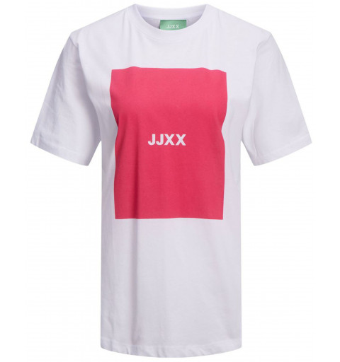 Camiseta JJXX Mujer Amber Relaxed Every Square Rosa