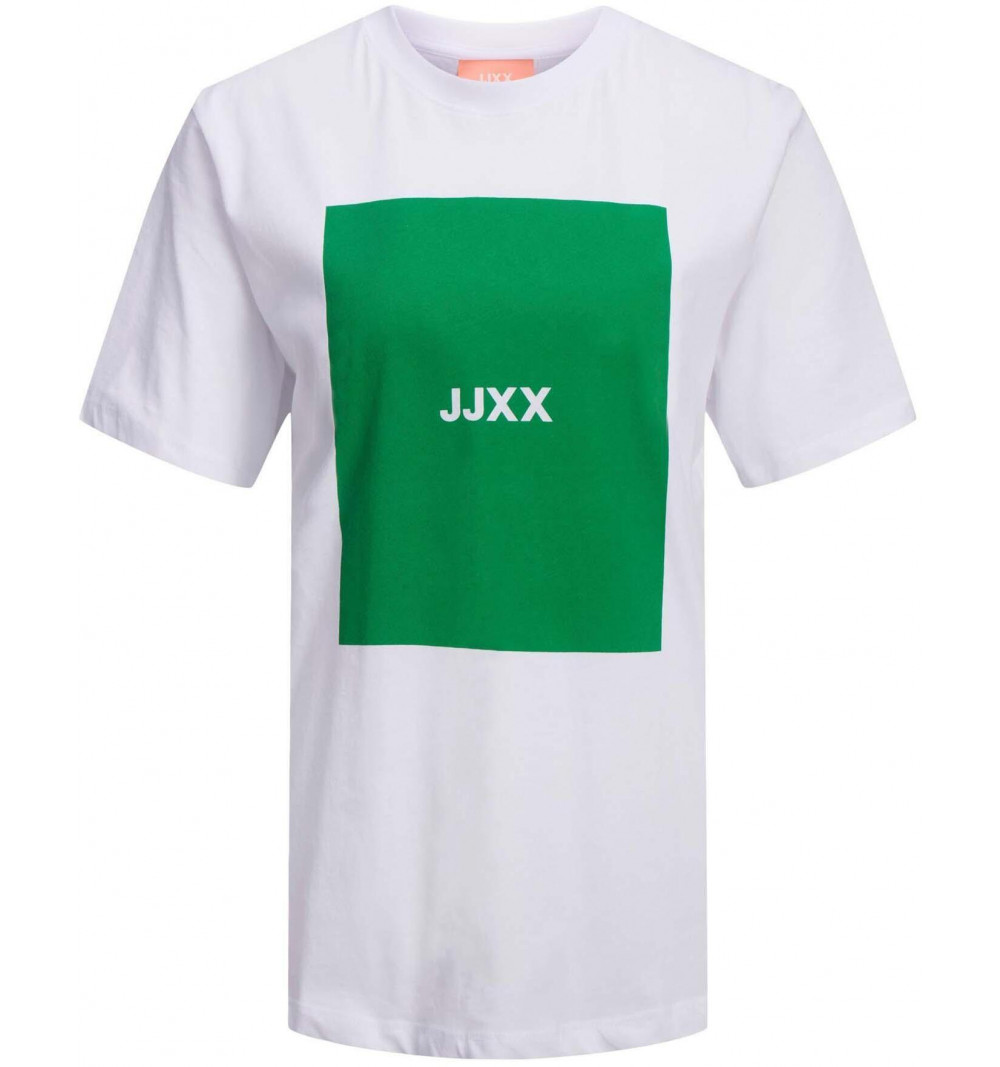 T-shirt da donna JJXX Amber Relaxed Every Square Verde 12204837