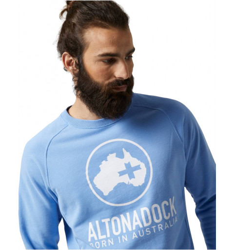 Altonadock Felpa da uomo con logo Altonadock in blu 122275030417