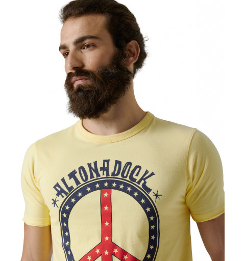 T-shirt amarelo Altonadock com desenho central 122275040828