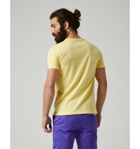 Yellow Altonadock T-shirt with Central Drawing 122275040828