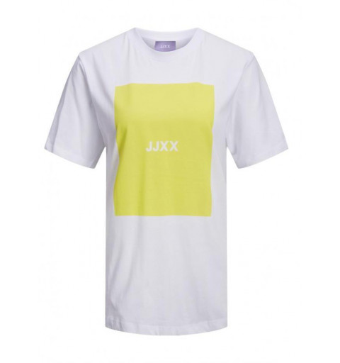 JJXX Ladies Amber Relaxed Every Square T-Shirt White 12204837