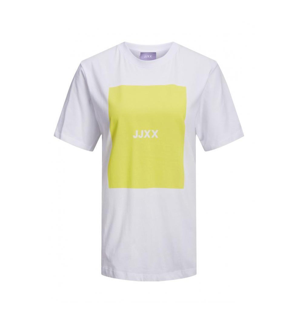 JJXX Damen Amber Relaxed Every Square T-Shirt Weiß 12204837