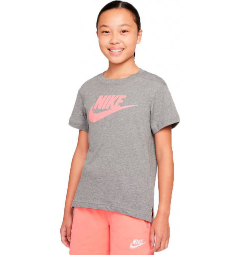 Maglietta Nike Girl NSW Basic Futura in grigio AR5088 095