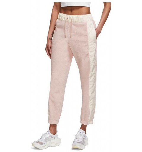 Calça Nike esportiva feminina Heritage de lã rosa DD5710 601