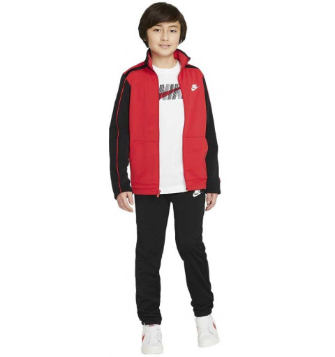 Nike Kids NSW Futura Tracksuit Black Red DH9661 657