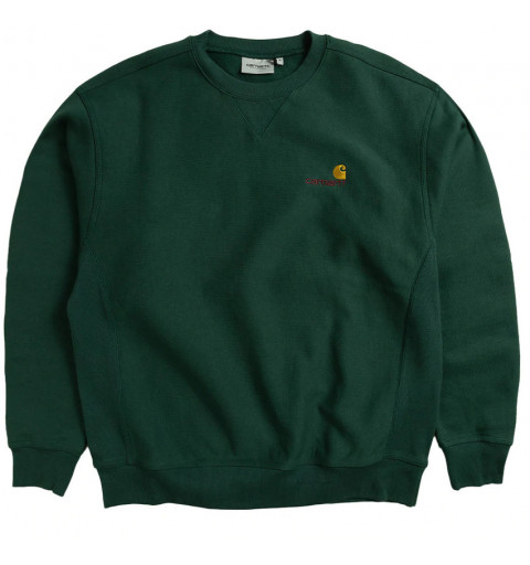 Carhartt Men's Sweatshirt American Script Green I025475 827 XX