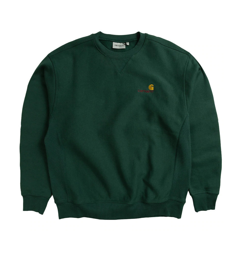 Carhartt Men's Sweatshirt American Script Green I025475 827 XX