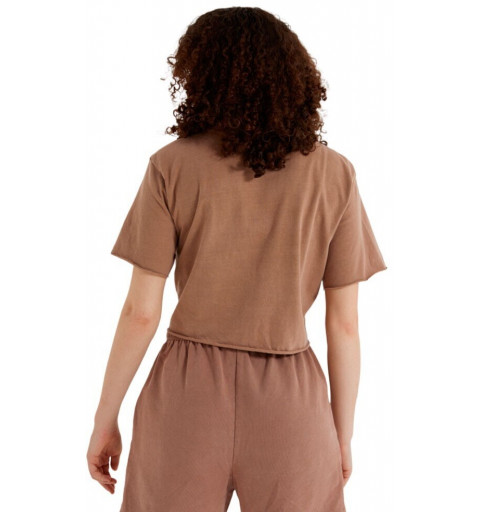 T-shirt Ellesse Donna Celesi Cropped Marrone SGM14013