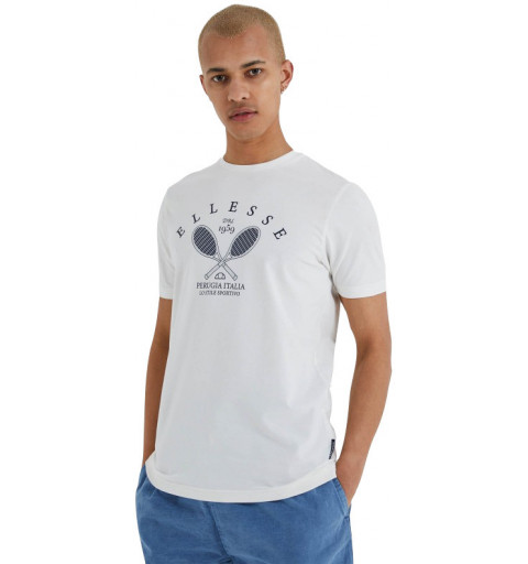 Camiseta masculina Ellesse Valturno off white SHM14093