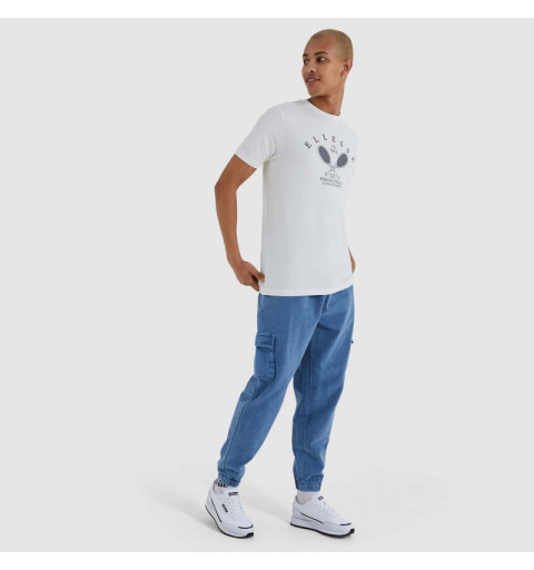 Camiseta masculina Ellesse Valturno off white SHM14093