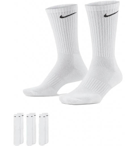 Nike Lot de 3 paires de socquettes non rembourrées blanches SX7677 100