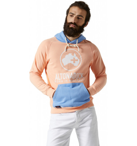 Altonadock Two-Tone Camo Sweatshirt mit großem Logo Pink Blue 122275030447