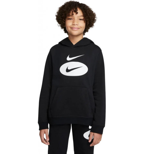 Felpa in cotone Nike Kids Sportswear Core in nero DM8097 010