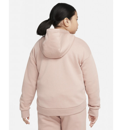Nike Mädchen Sweatshirt mit offener Kapuze Club Pink DC7118 609