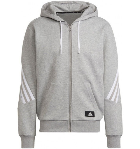 Adidas Men's FI Cotton Hooded Sweatshirt 3 Gray HC5249