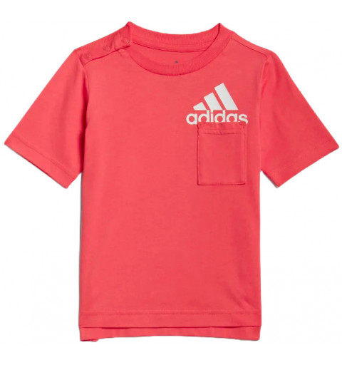 Ensemble T-Shirt et Bermuda Adidas Enfant Rouge Bos Sum HF1964