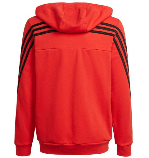 Fato de treino Adidas Boy em algodão com 3 riscas em vermelho HF4509