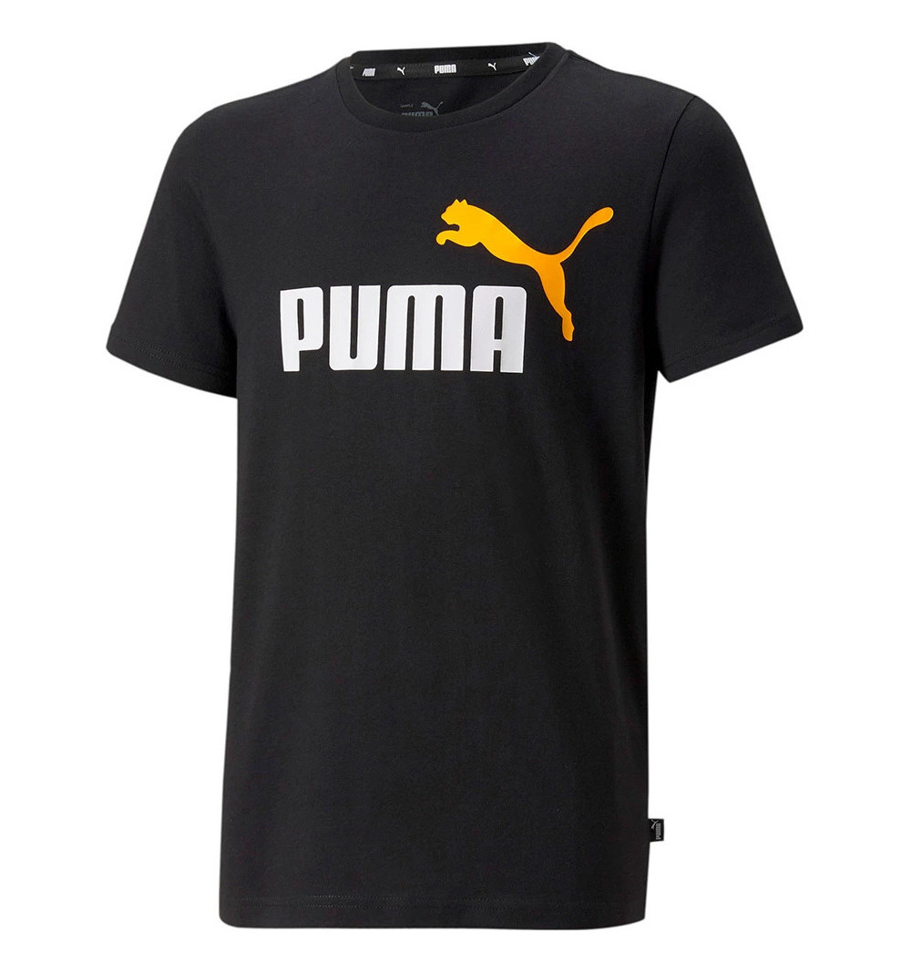 Puma Kids Essentials T-Shirt + 2 Col Logo Schwarz 586985 54