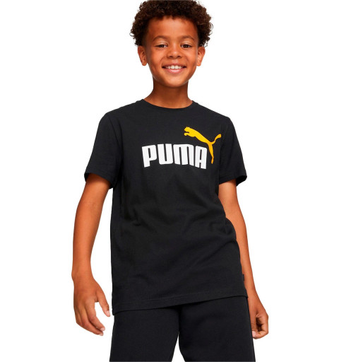 Puma Kids Essentials T-Shirt + 2 Col Logo Nero 586985 54