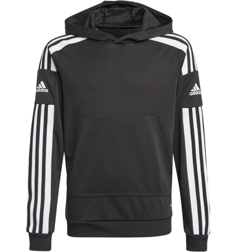Adidas Boy's Squadra 21 Hooded Sweatshirt in Black GK9544