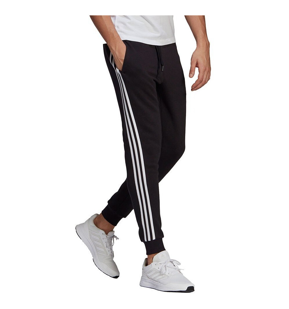 Adidas 3 Stripes Slim Cotton Hose Schwarz GM1089