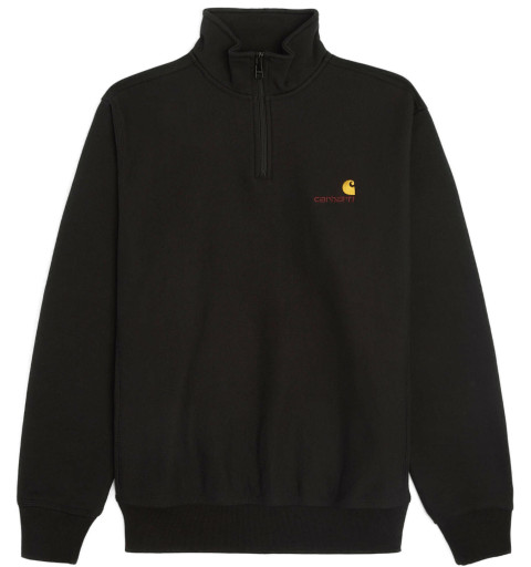 Carhartt Half Zip American Script Sweatshirt Black I027014.89